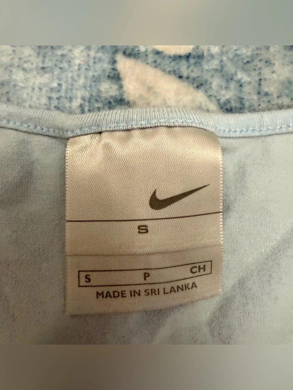 Nike Women's Light Blue Logo Tee size S